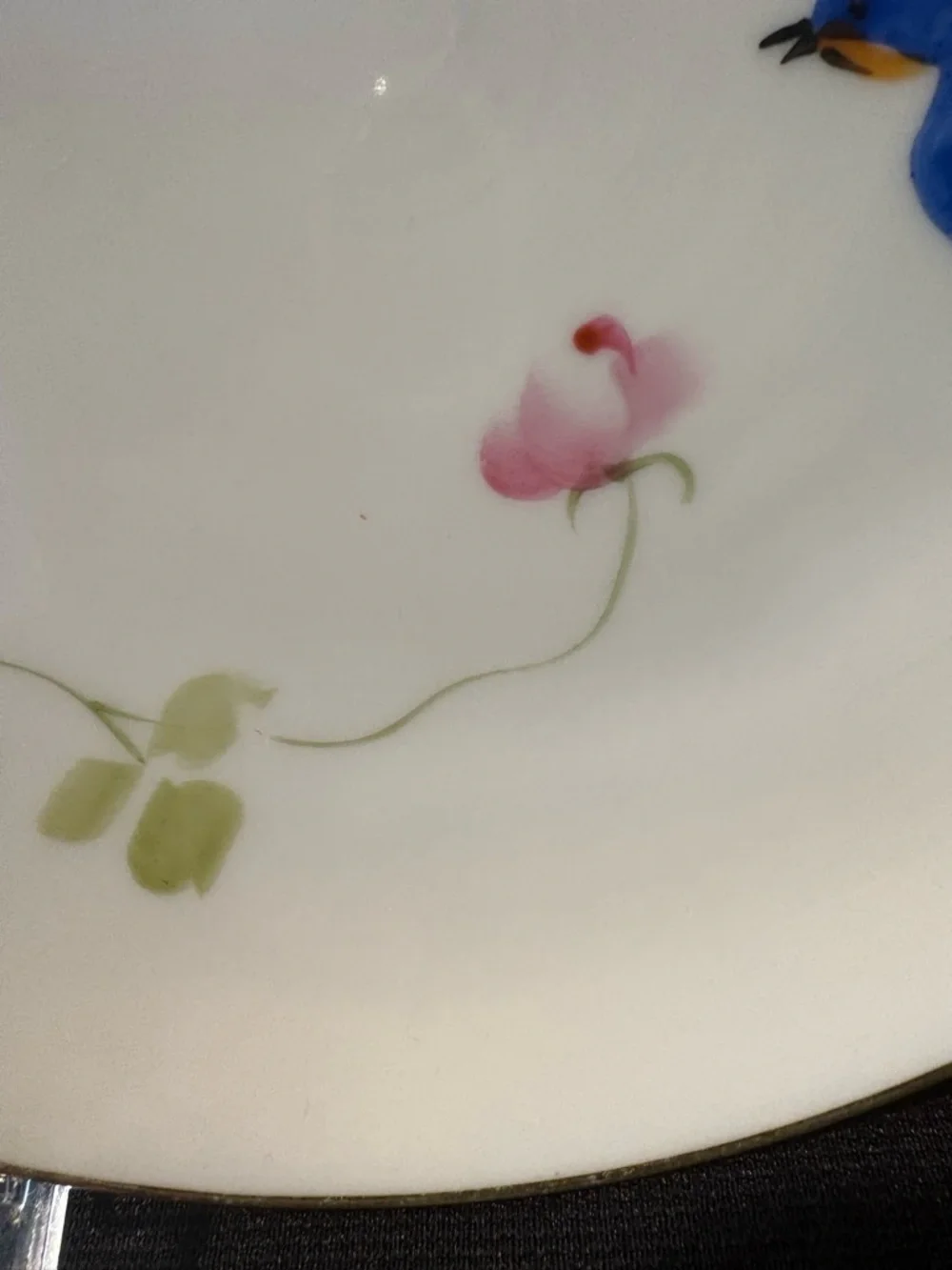 Nippon Hand Painted Bluebird of Happiness Dogwood Blossoms Plate